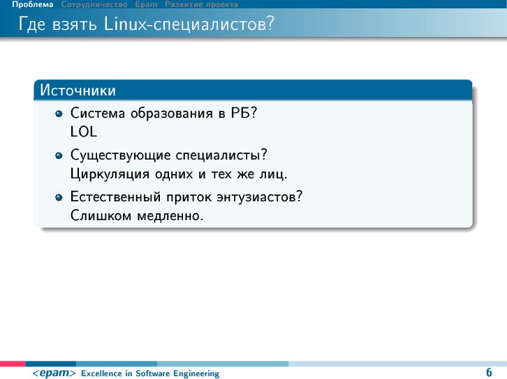 Файл:Linux-образование — симбиоз ВУЗов, коммерческих компаний и LUG (Денис Пынькин, OSEDUCONF-2014).pdf